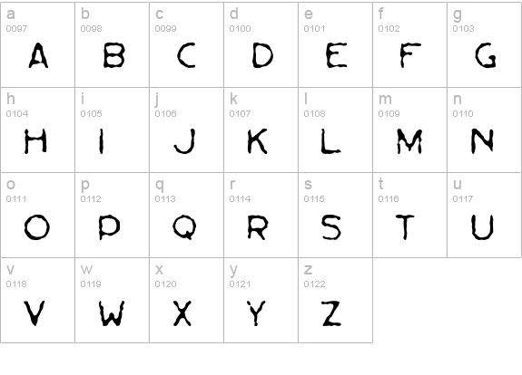Bessie lowercase a-z preview