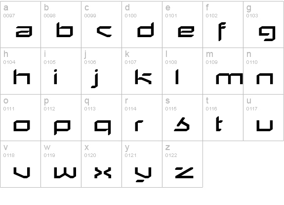 Betaphid lowercase a-z preview