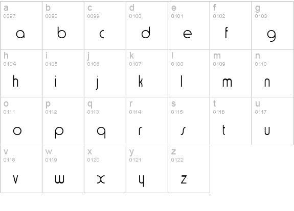 Bethel lowercase a-z preview