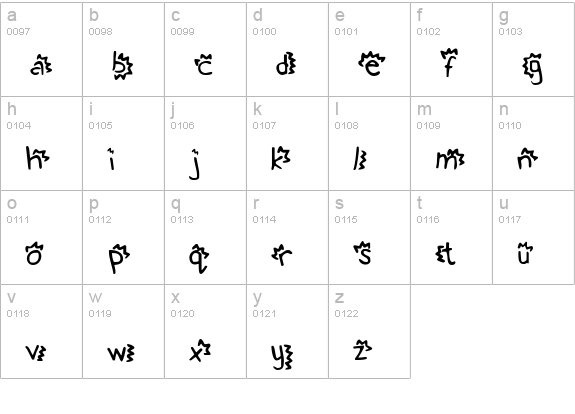 Betty's Confetti lowercase a-z preview