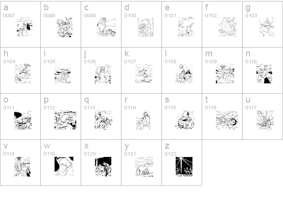 BiblishPictures lowercase a-z preview