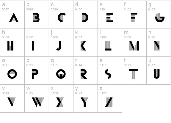 Bifur lowercase a-z preview