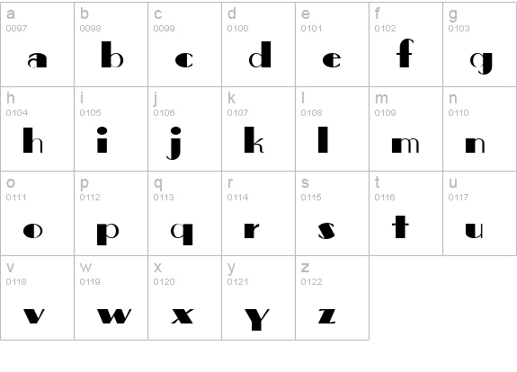 Big Apple NF lowercase a-z preview