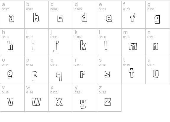 Big Chump BTN Cond Out lowercase a-z preview