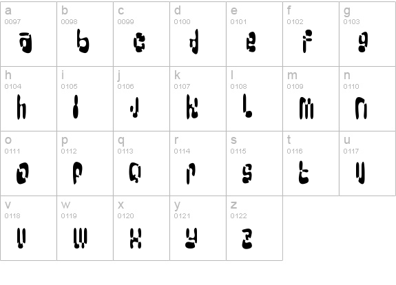 Big Loada Splatter lowercase a-z preview