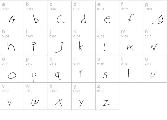 Big Log lowercase a-z preview