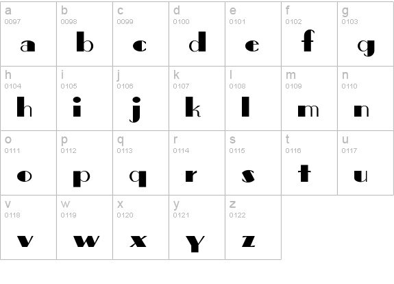 BigApple lowercase a-z preview