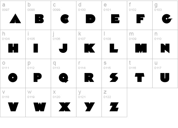 BigBlack lowercase a-z preview