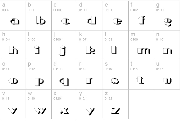 BIGCSHAD-Normal Extended lowercase a-z preview