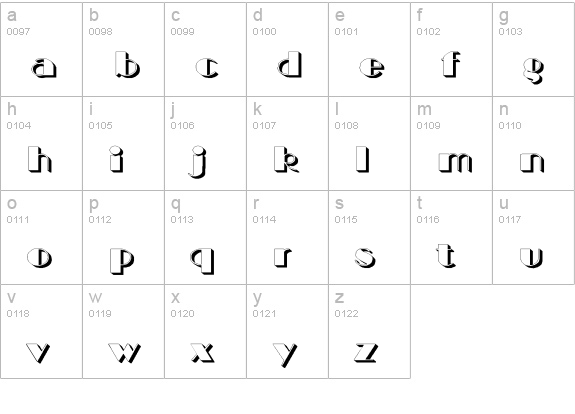 BIGCSHAD-Normal Wide lowercase a-z preview