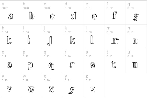 BigFella lowercase a-z preview