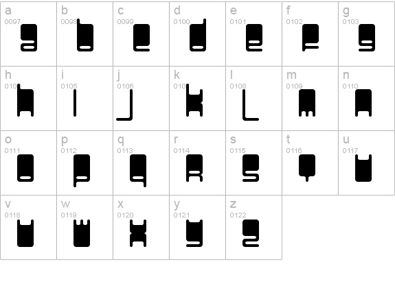 BigHeadMofo lowercase a-z preview