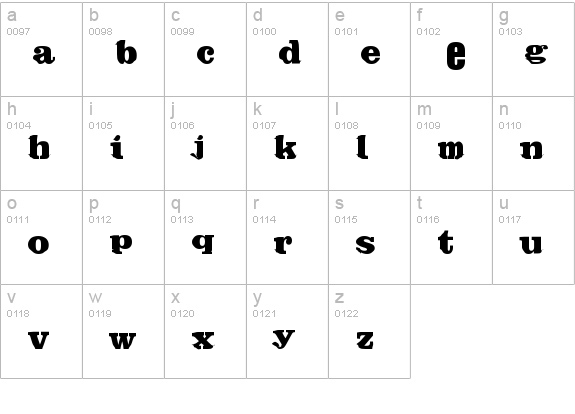 Bikini lowercase a-z preview