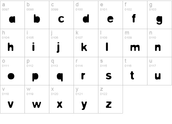 biliz_blurRegular lowercase a-z preview