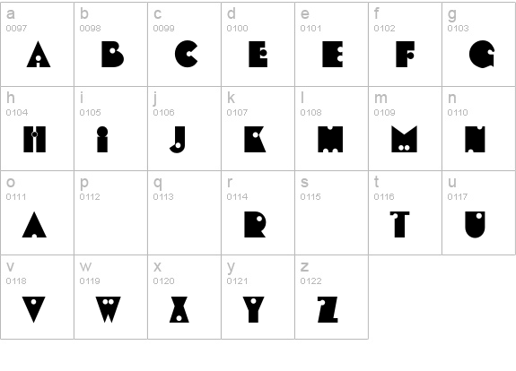 Billings lowercase a-z preview