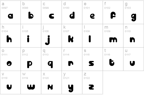 Billo lowercase a-z preview