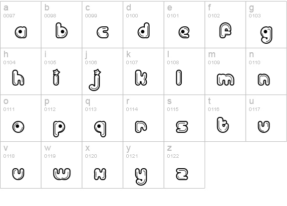 Billo Dream lowercase a-z preview