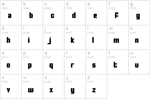 Bio-disc Solid lowercase a-z preview