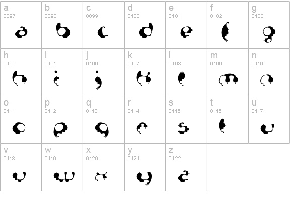 Bionic-Organic lowercase a-z preview