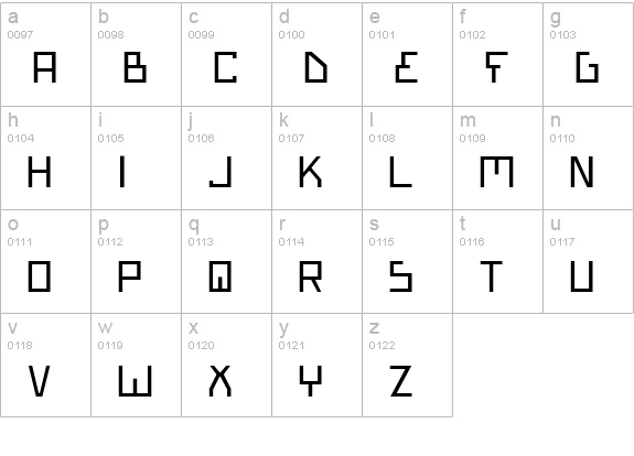 Bionic Type Light lowercase a-z preview