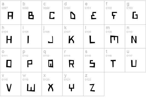 Bionic Type Malfunction lowercase a-z preview