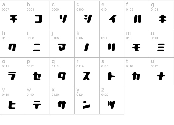 Bipolar Regular lowercase a-z preview