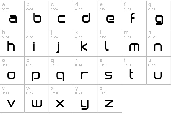 Birdman Bold lowercase a-z preview
