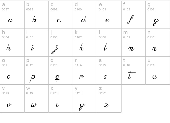 Birds of Feather lowercase a-z preview