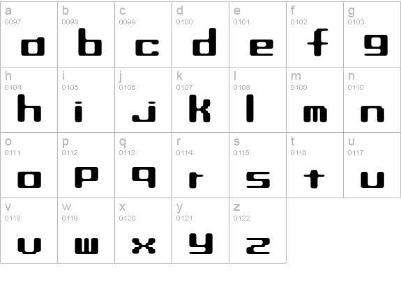 Biscuits (sRB) lowercase a-z preview