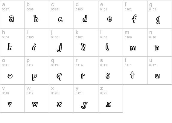 BistroBlock lowercase a-z preview