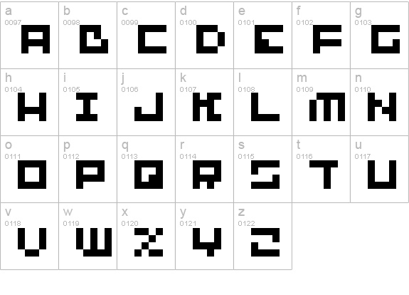 bit-01:cube 16 remix lowercase a-z preview