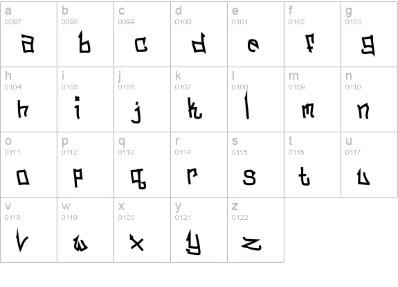 BitchSlap Normal lowercase a-z preview