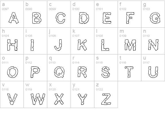 Bite me lowercase a-z preview