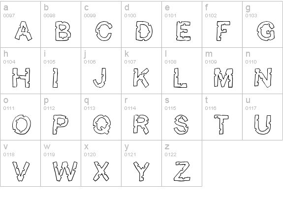 Bite me! lowercase a-z preview