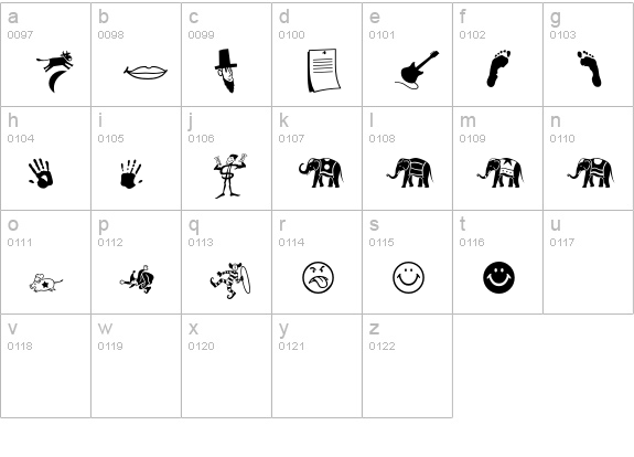 Bits Pics lowercase a-z preview