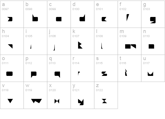 BizarreLapped lowercase a-z preview