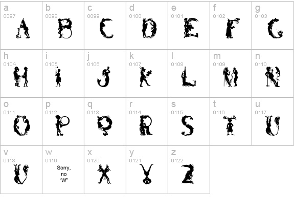 Bizarro Regular lowercase a-z preview