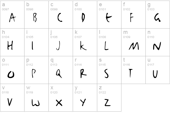 BjBj-TOO lowercase a-z preview