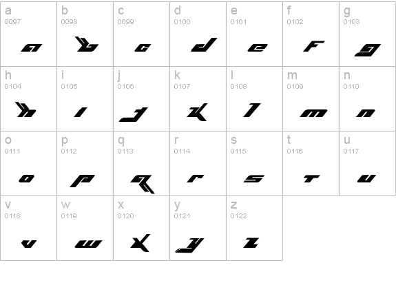 Bjork lowercase a-z preview