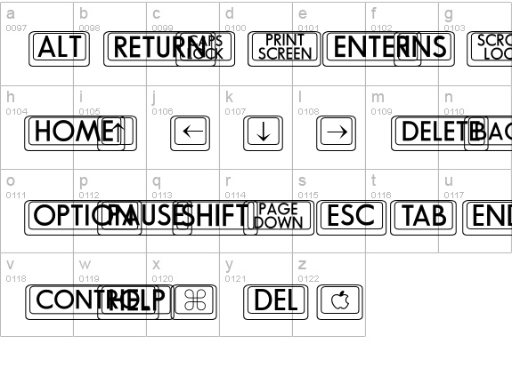 BKCap Regular lowercase a-z preview