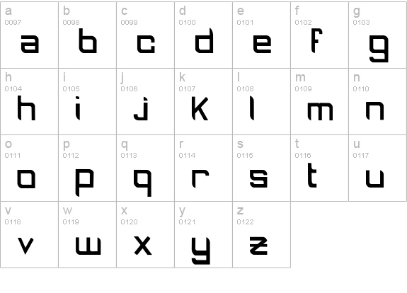 BLACK CAPS Regular lowercase a-z preview
