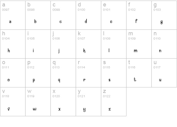 Black Savior _Vintage decorative Font lowercase a-z preview