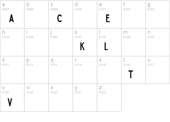 Black Velvet lowercase a-z preview