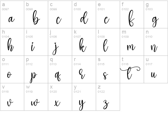 Blackbeer lowercase a-z preview