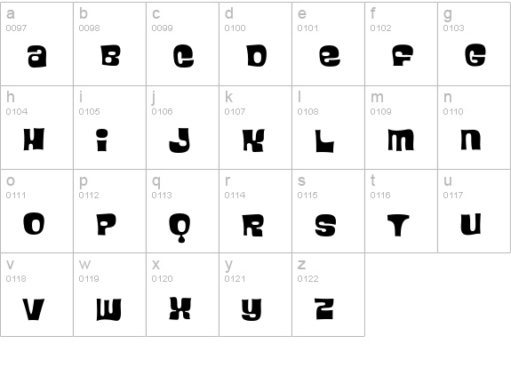 Blackcurrant-Squash lowercase a-z preview