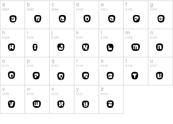 BlackcurrantCameo lowercase a-z preview