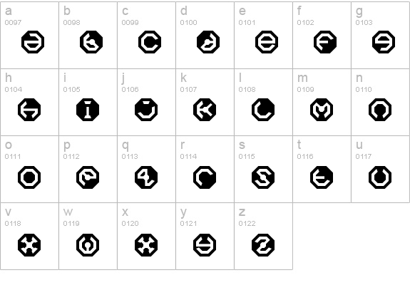 BlackFlag lowercase a-z preview