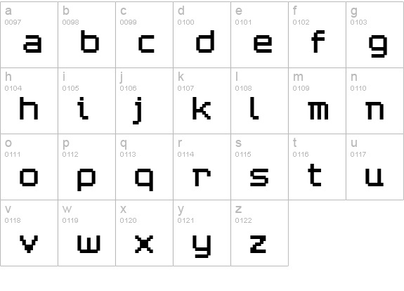 Blackgold lowercase a-z preview