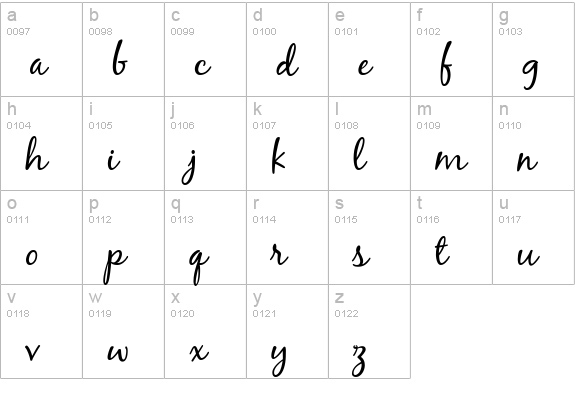 BlackJackRegular lowercase a-z preview