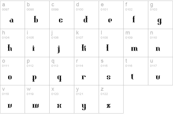 Blackoninaut Redux BRK lowercase a-z preview